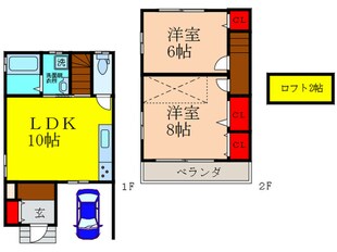 パ－クサイドＡの物件間取画像